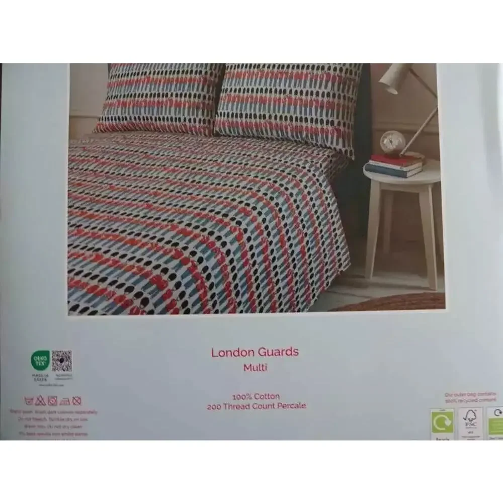 Cath Kidston London Guards Soldiers Christmas Nutcracker QUEEN Sheet Set 4 pc